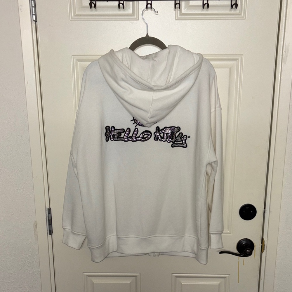 Hello Kitty White Hoodie with Pink and Black Accents - Picture 5 of 6